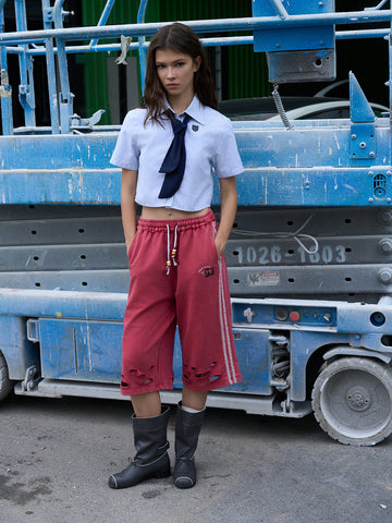 Don’t Text Me Shorts – Rose Red