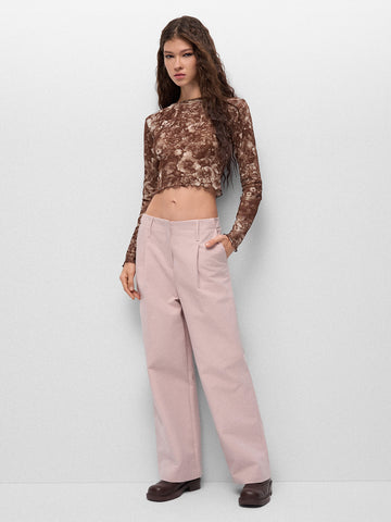 Decaf Blur Floral Top – Rust Swirl