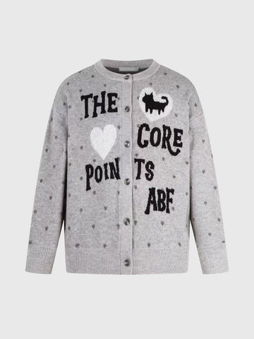 Heart Syntax Cardigan – Mist Grey