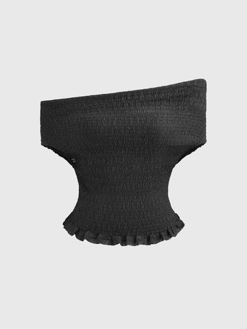 Offclock Smock Tube Top – Matte Black