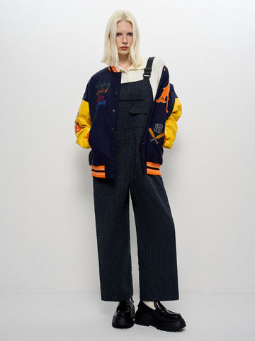 Trench-Strap Jumpsuit - Checkered Shield