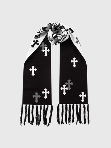 Reverse Code Scarf – Black White