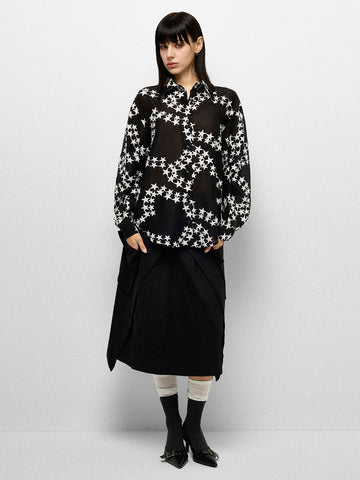 Pocket Drape Skirt - Coal Shade