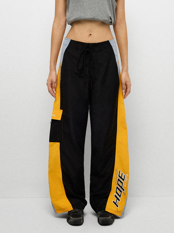 Hope Line Track Pants - Noir Yellow