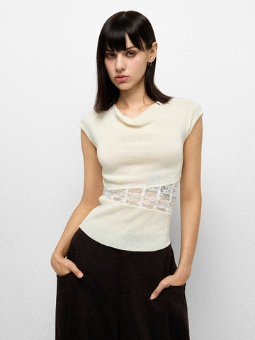 Petal Mark Tee - Cream Beige
