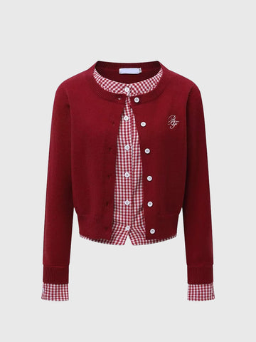 Choco Cherry Cardigan – Wine Red