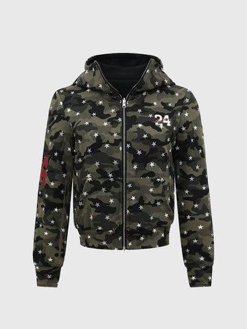 Two-Way Hidden Line Hoodie – Olive Camo