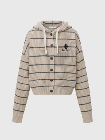Oatmilk Hoodie Sweater – Oat Stripe