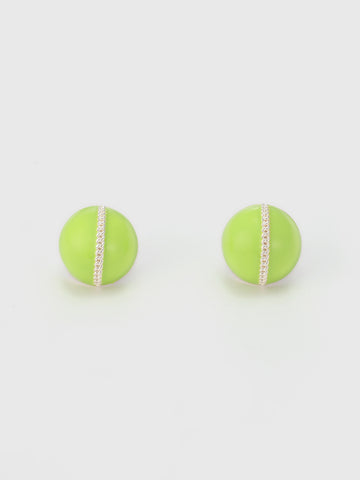 Court Pop Earrings - Neon Green