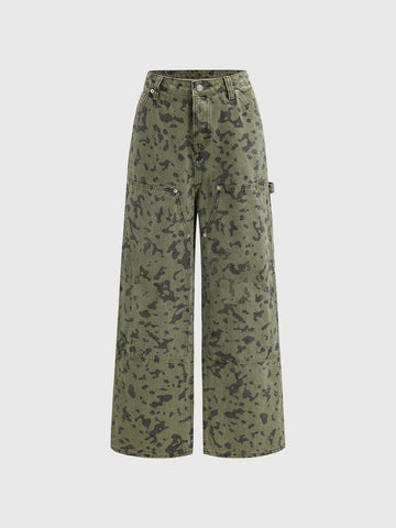Camo Workwear Pants – Olive Green