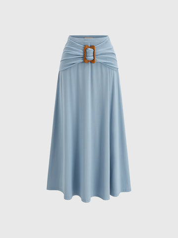 Loop Day Ripple Knit Skirt – Baby Blue