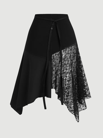 After Dark Email Skirt - Black Black