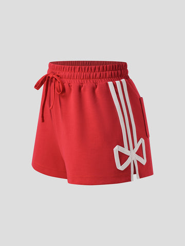 Scoreline Ribbon Shorts – Cherry Court