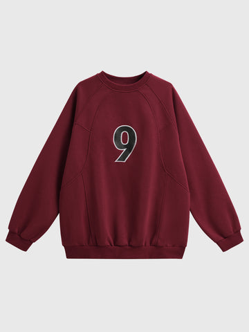 Heritage Nine Sweatshirt - Burgundy Red