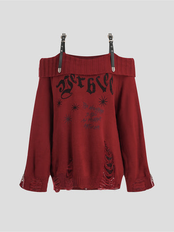 Burning Hour Knit – Rust Red
