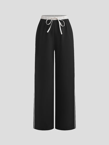 Double Stripe Daily Pants – Black