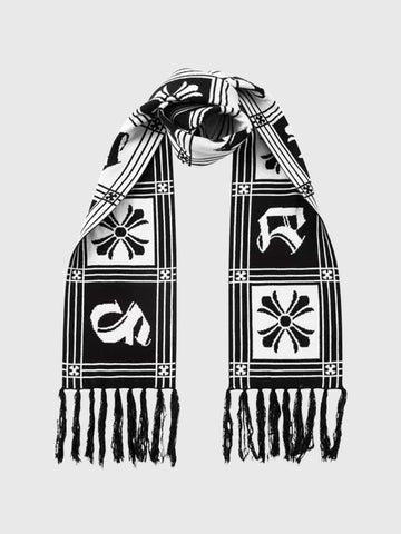 Decoded Knit Scarf – Noir Ivory