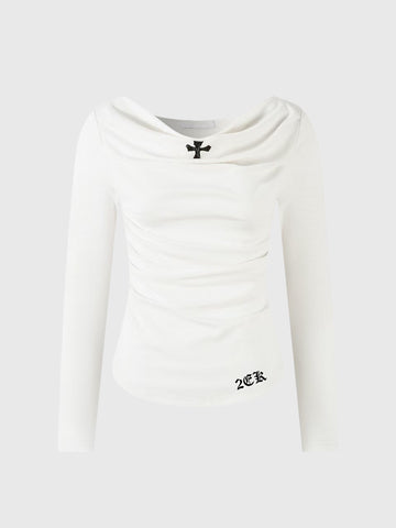 Fold Trace Tee – Porcelain White