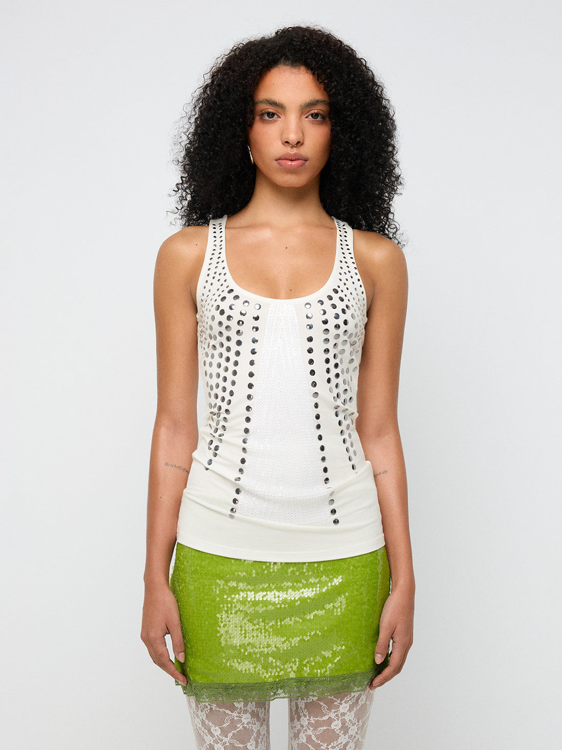 Crystal Trace Body Tank – Chalk White