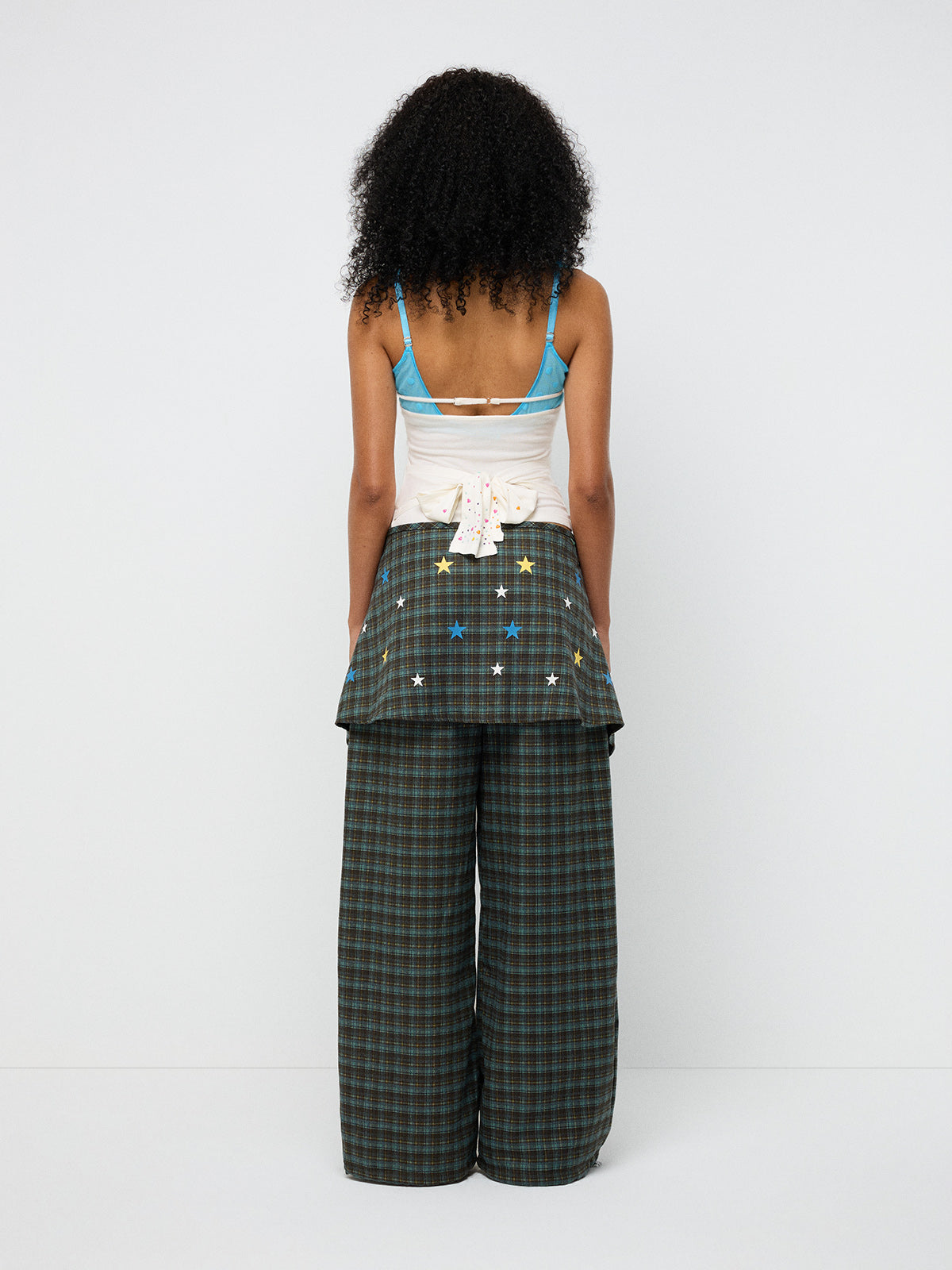 Double Vision Check Cut Pants – Forest Green