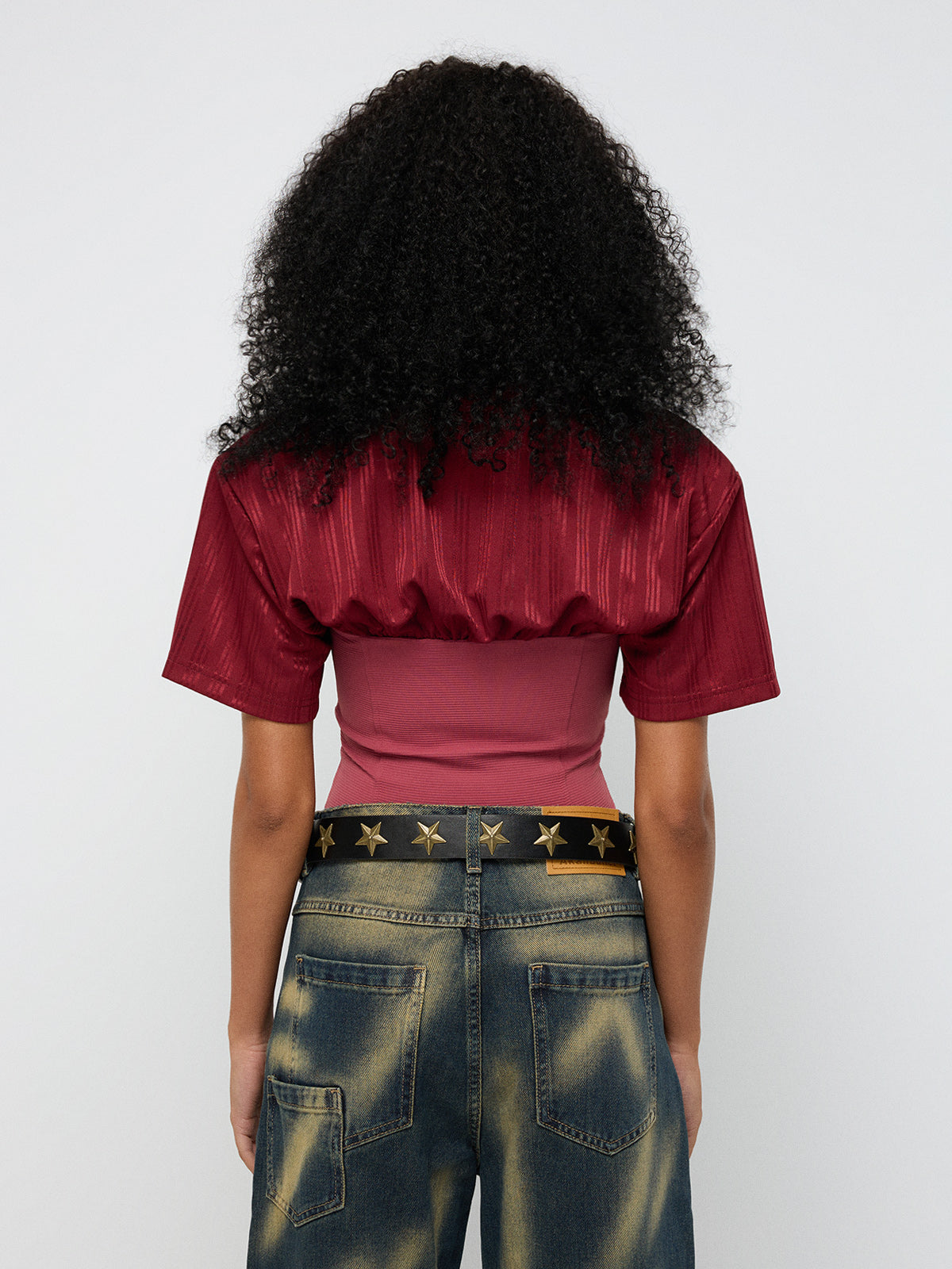 Redline Split Layer Jersey Tee – Cherry Red
