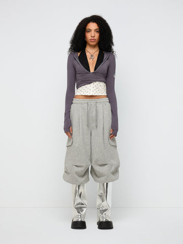Final Hold Sleeve Top – Smoke Grey