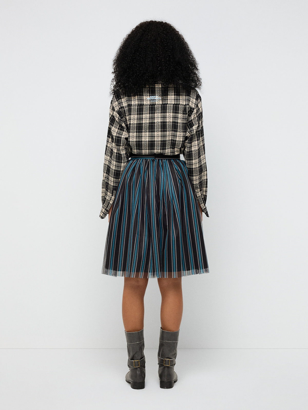 Soft Threat Bow Shirt – Shadow Check