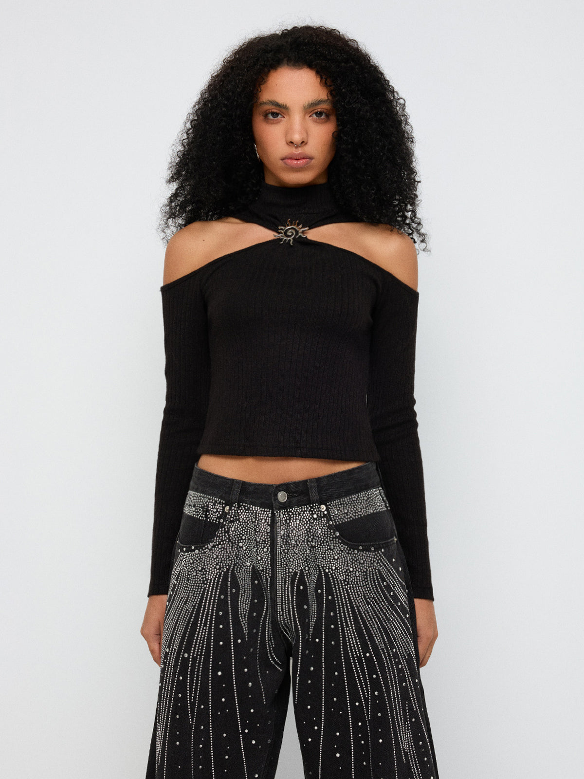 Night Watch Slim Knit Sweater – Ink Black
