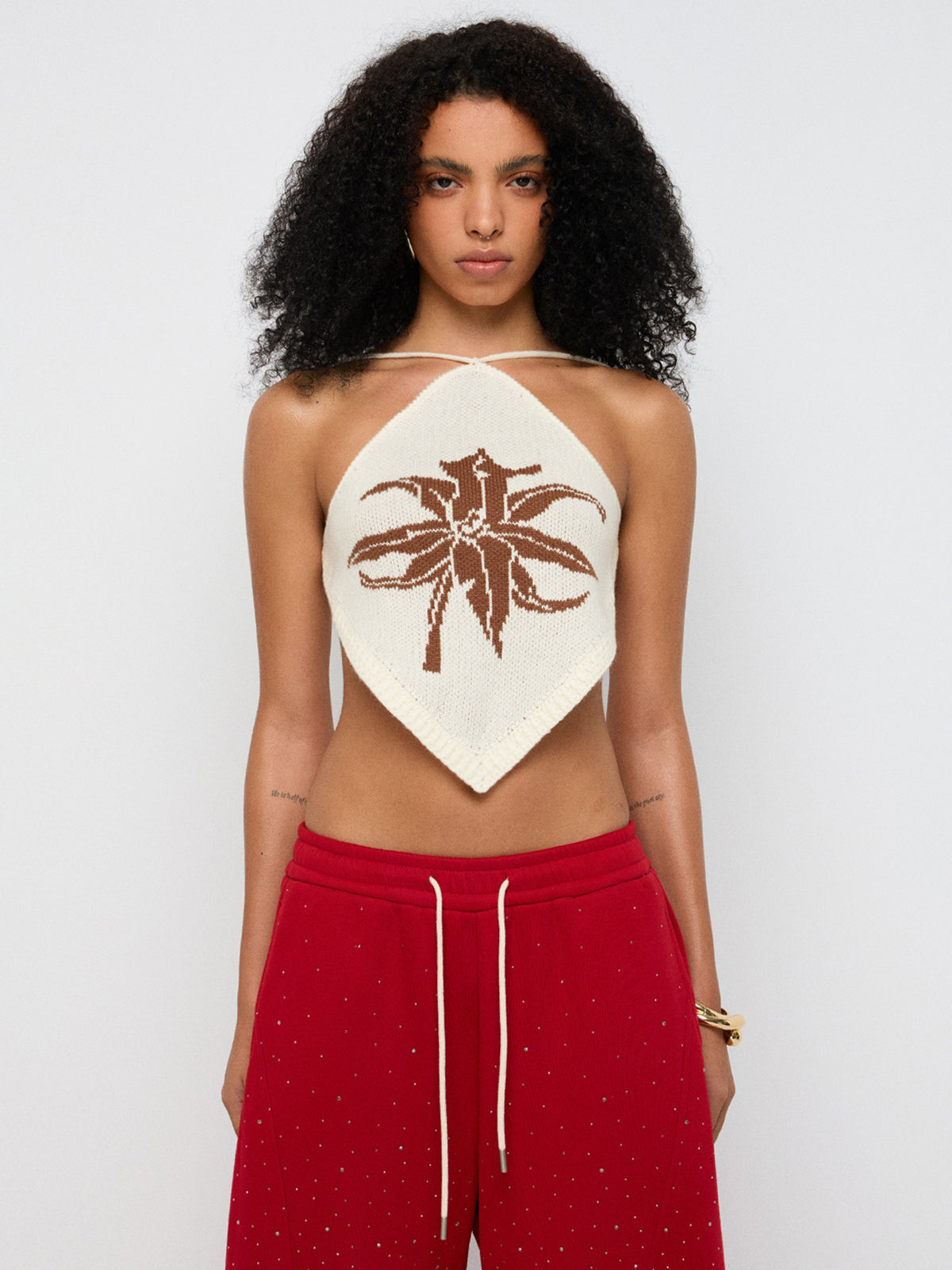 Hold Still Halter Knit Tank – Oat Beige
