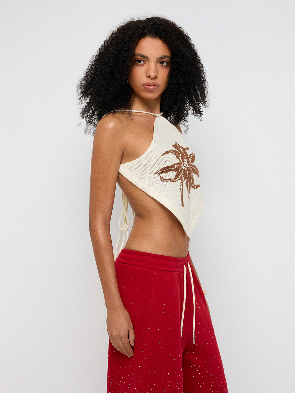 Hold Still Halter Knit Tank – Oat Beige