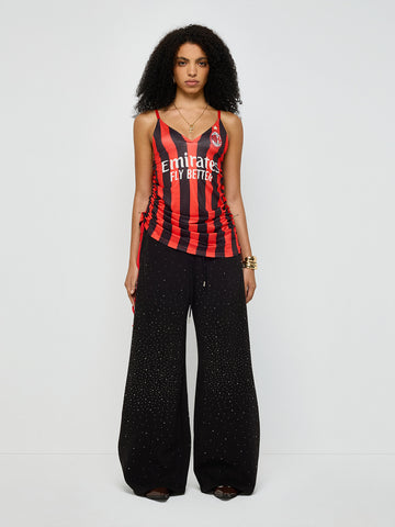 Red Card Glance Jersey Cami Top – Crimson Stripe