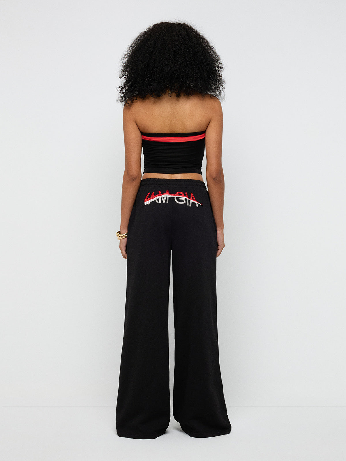 Split Power Contrast Tank – Black Red