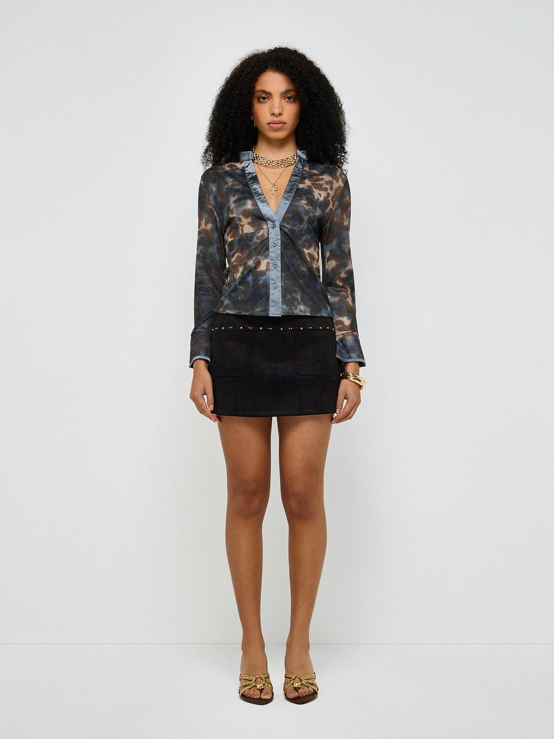 Known Secrets V-Neck Shirt – Shadow Print