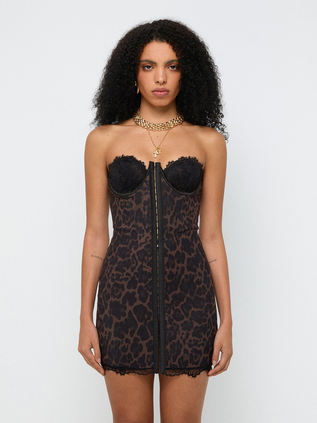 Untamed Proof Laced Body Dress – Leopard Noir