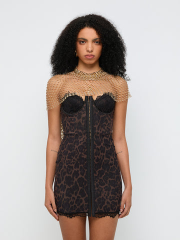 Untamed Proof Laced Body Dress – Leopard Noir