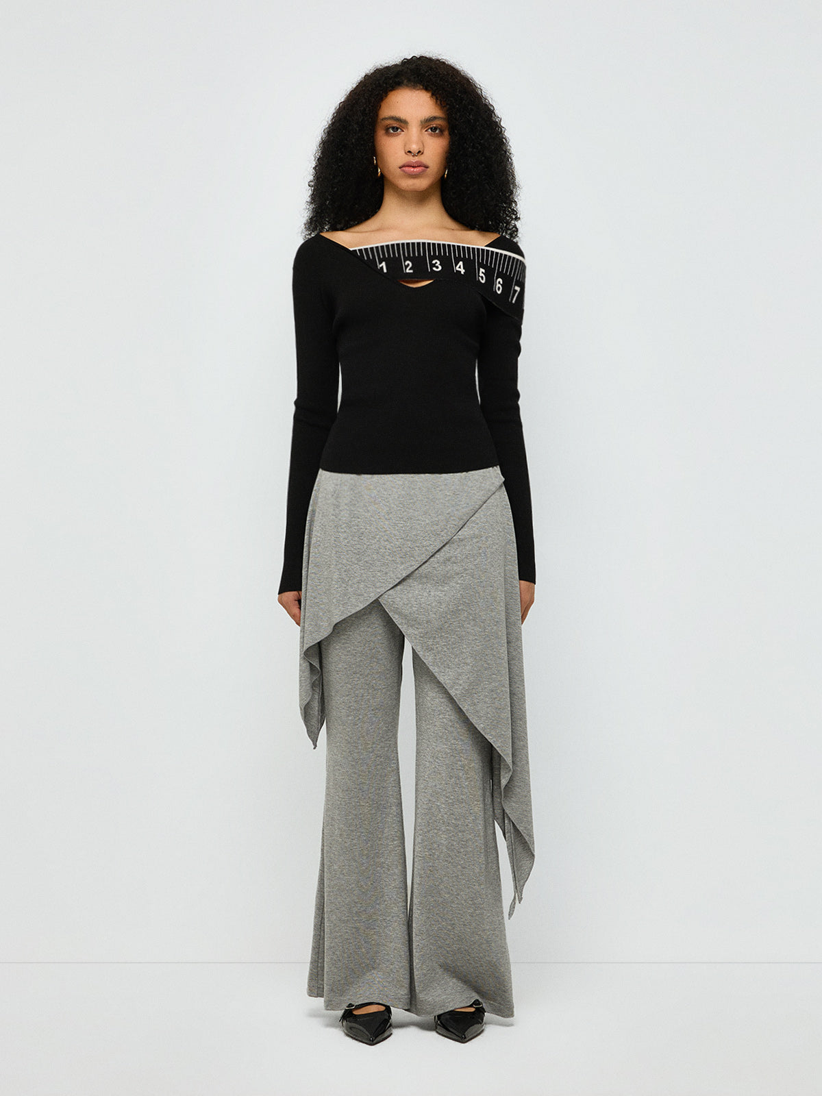 ROR Safe Distance Knit Sleeve Top – Jet Black