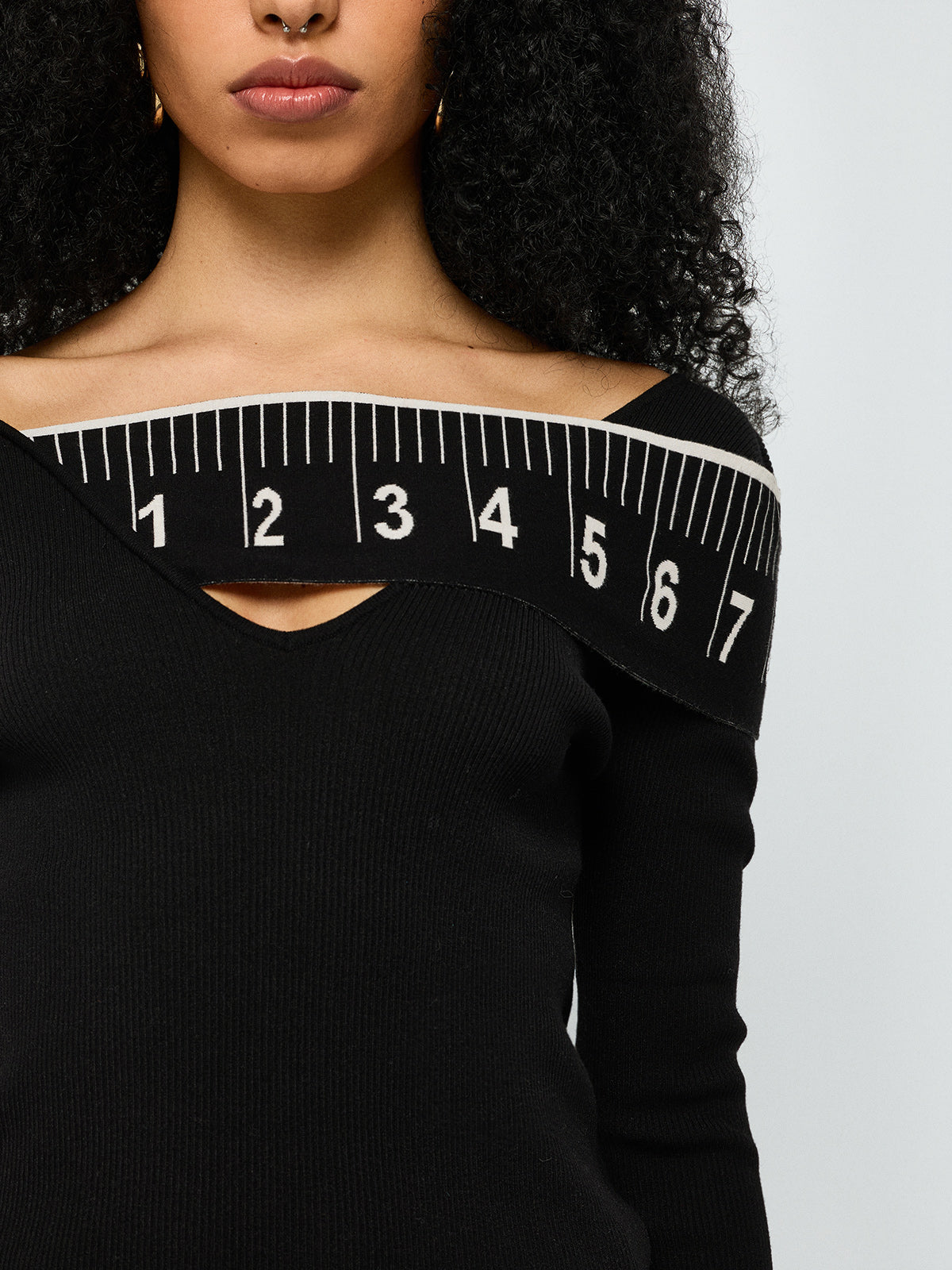 ROR Safe Distance Knit Sleeve Top – Jet Black