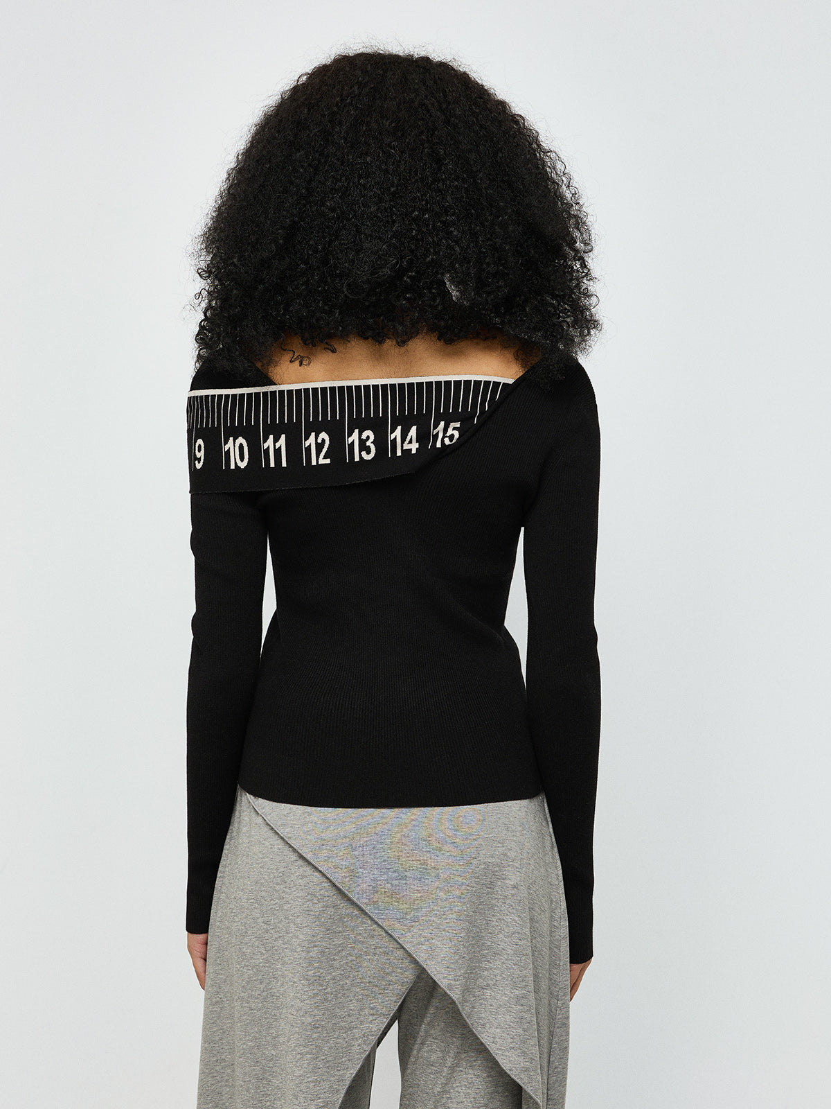 ROR Safe Distance Knit Sleeve Top – Jet Black