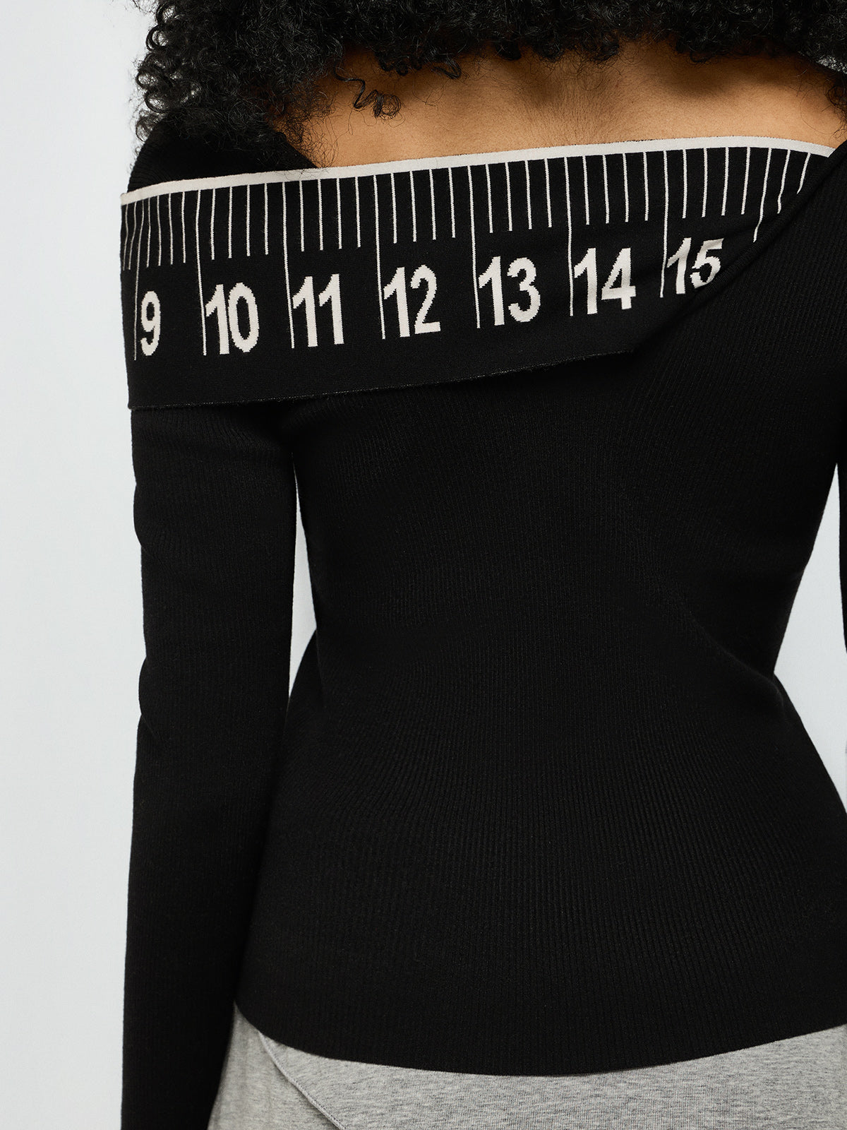ROR Safe Distance Knit Sleeve Top – Jet Black