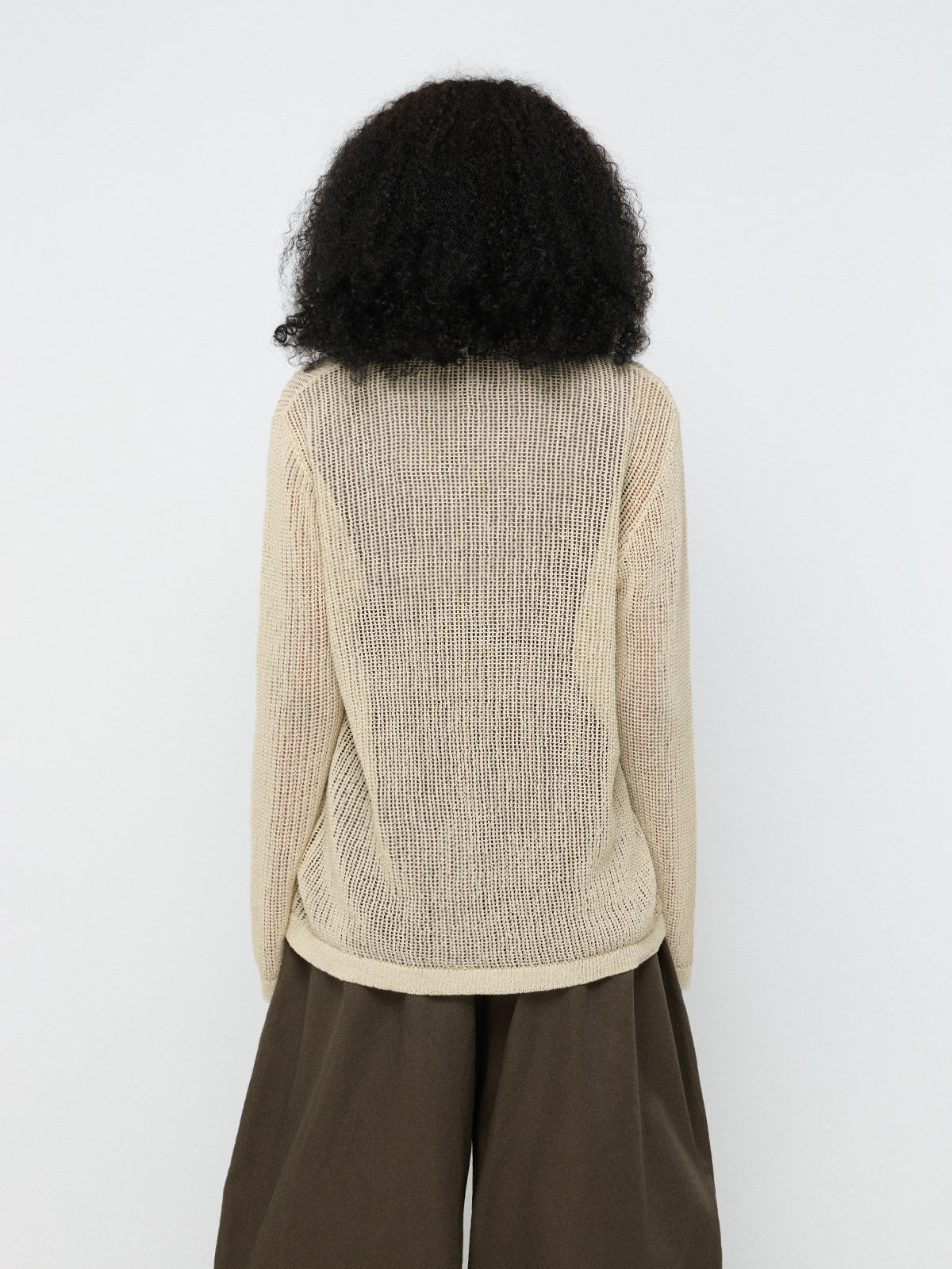 Pearl Touch Knit Cardigan – Oat Beige
