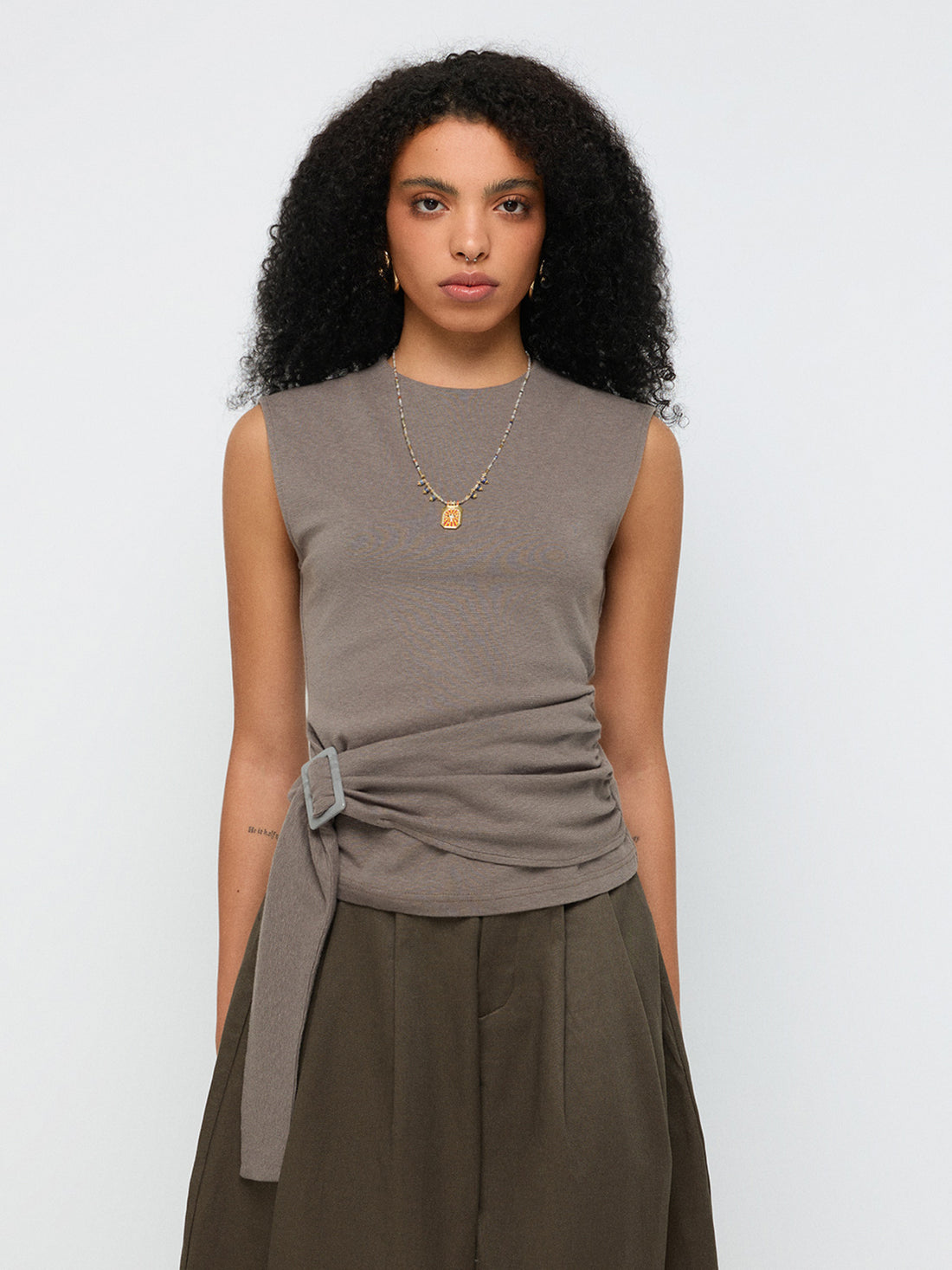 Hold Close Strap Tank – Stone Taupe