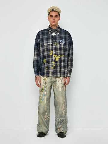 Skipped Class Check Shirt – Black Yellow