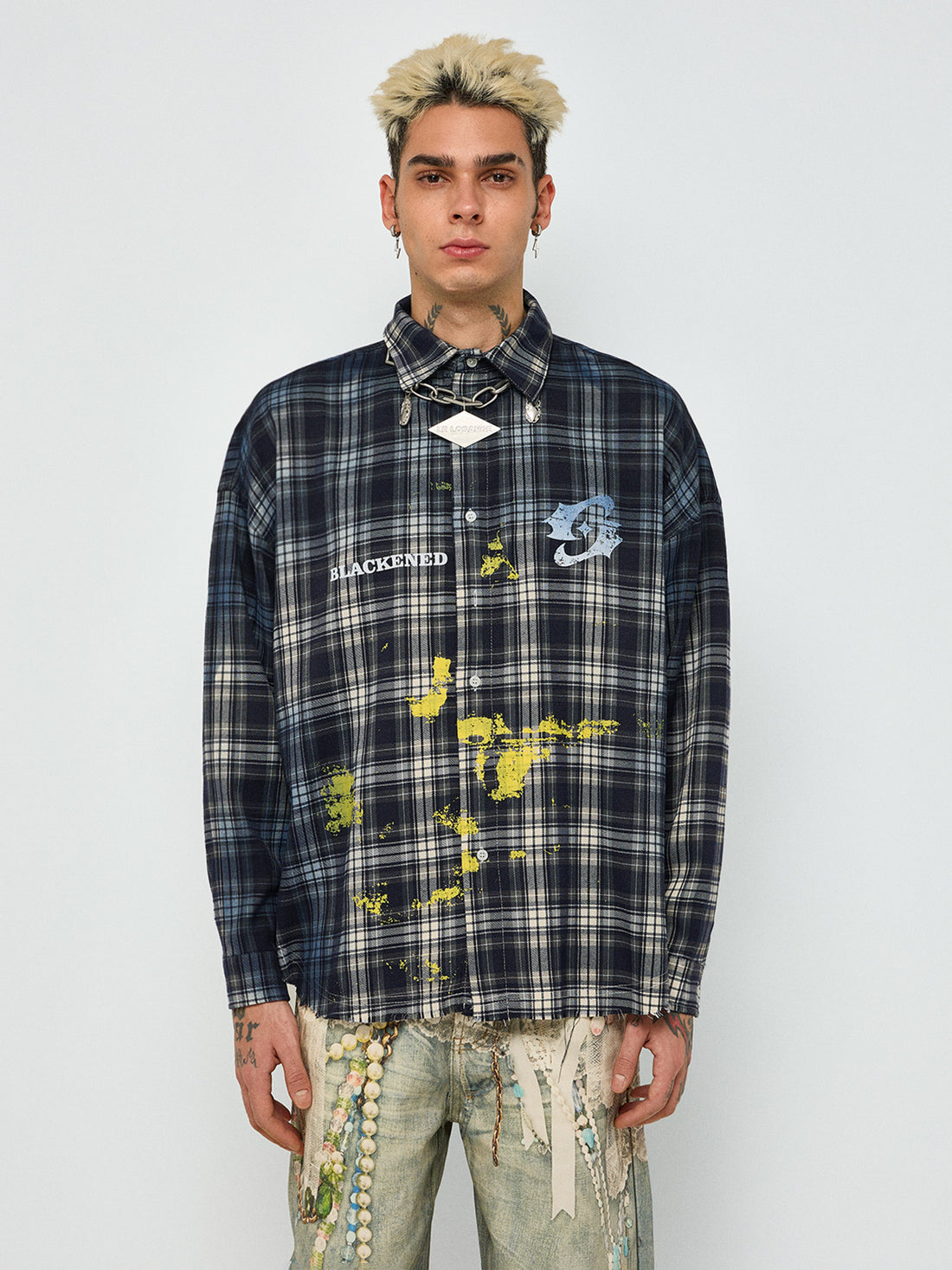 Skipped Class Check Shirt – Black Yellow
