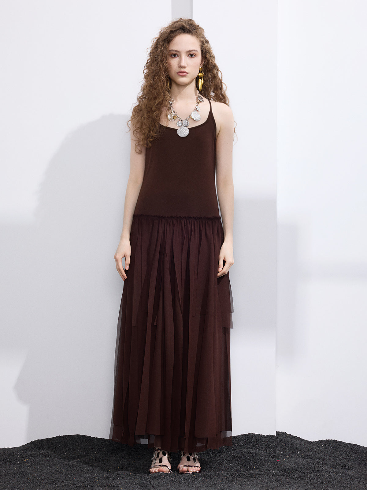 No Bouquet Dress - Coffee Brown