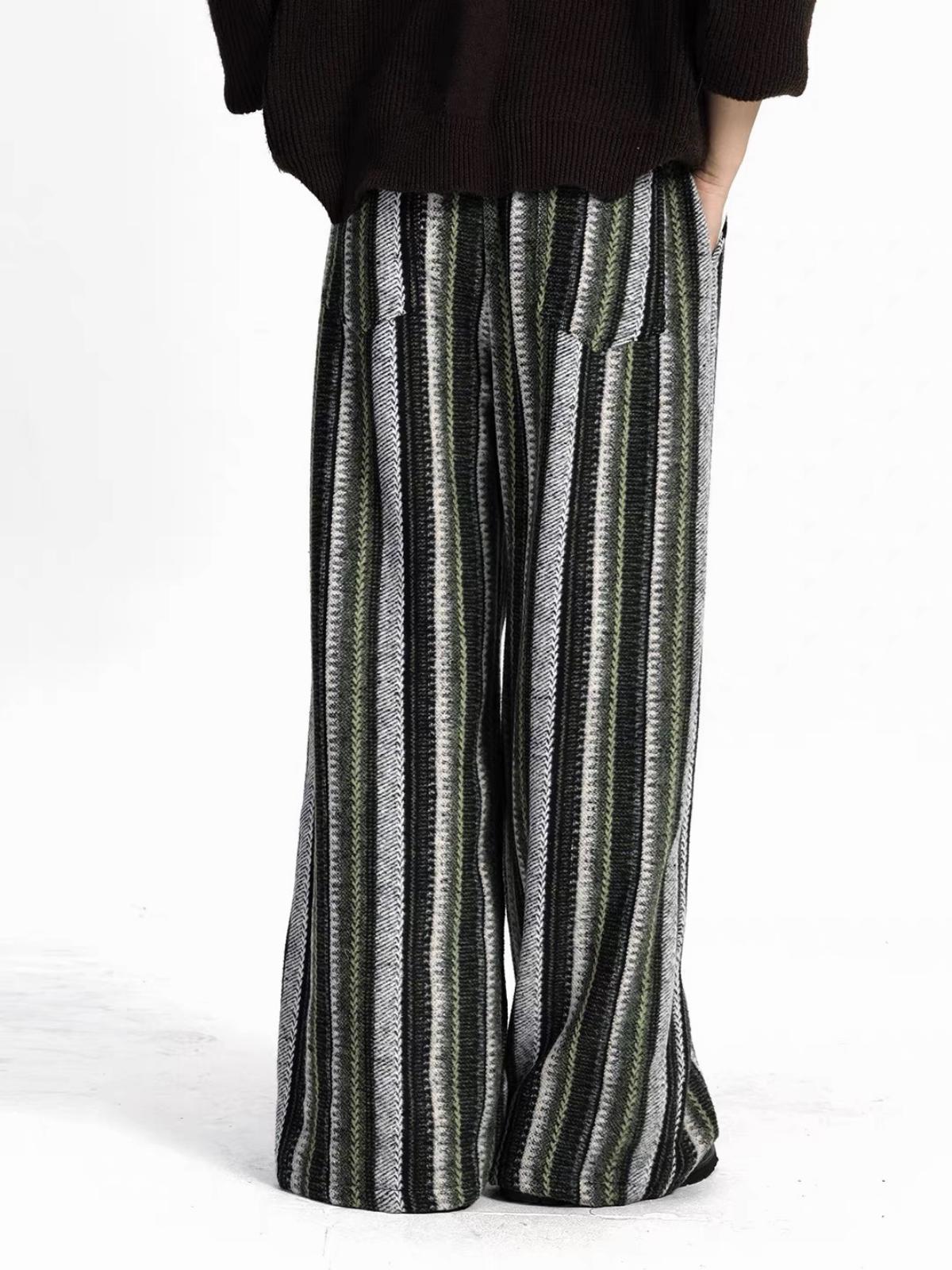 Brick Lane Distressed Wash Wide-Leg Maxi Pants - Black