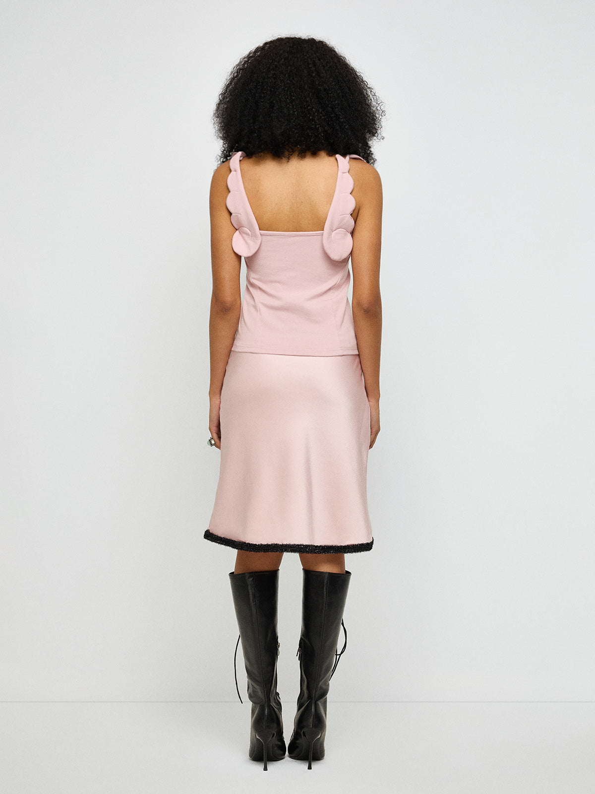 Almost Angel Satin Skirt – Blush Pink