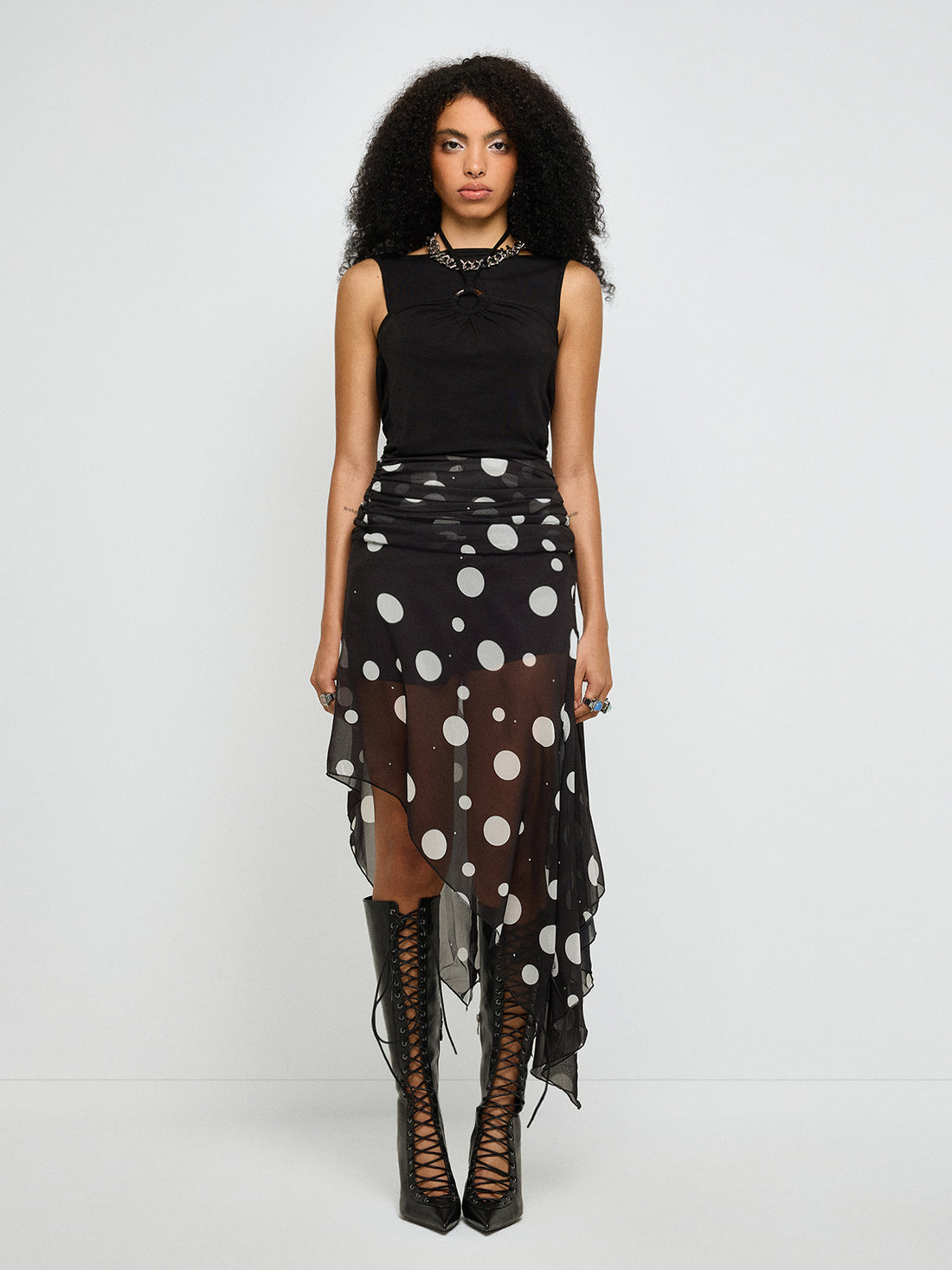 Quiet Claim Halter Tank – Ink Black