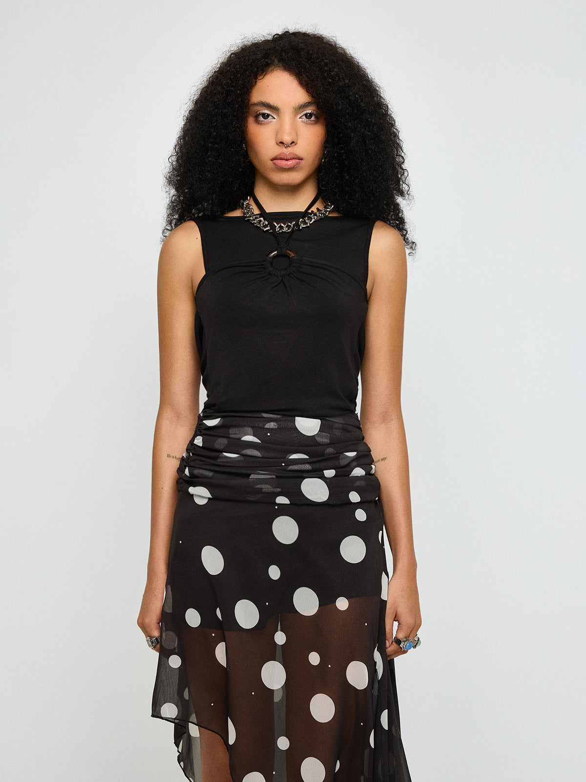 Quiet Claim Halter Tank – Ink Black