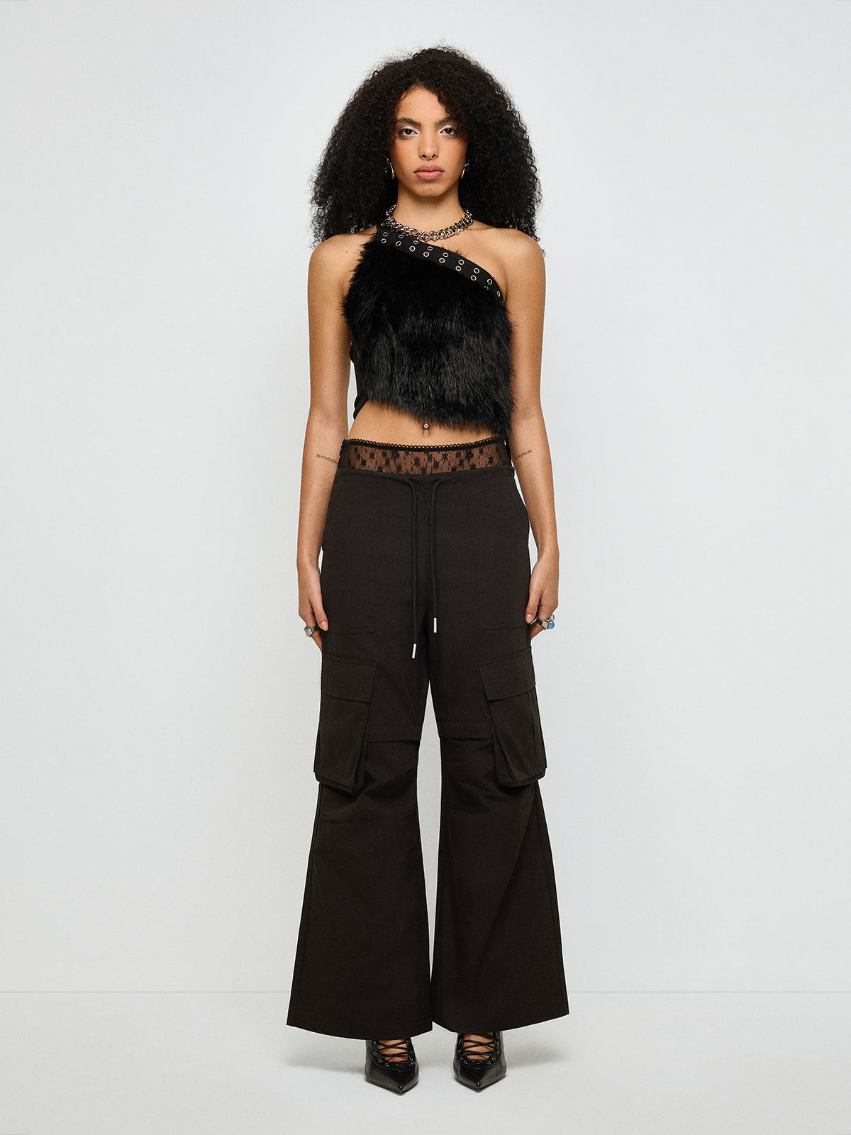 Soft Control Lace Cargo Pants – Cocoa Brown