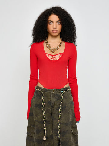 Second Laced Skin Bodysuit – Scarlet Red